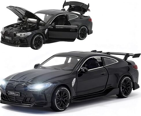 Toy Cars Compatible for BMW M4（M Performance Parts） 1/32 Metal Model Car Pull Back Car Toys with Light and Sound Toys Car Collectible Model for Children Age 3 + Year Old (Blue) in Kuwait