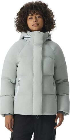 منتفخ نسائي خفيف الوزن من Fitouch Summit Breeze | 750+ PF سترة شتوية قصيرة | معطف أحر ناعم in Kuwait