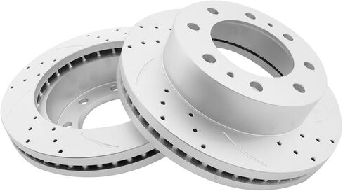 دوارات فرامل قرصية أمامية محفورة ومشقوقة 55062 12.79 بوصة / 324.9 ملم مناسبة لسيارة CHEVROLET CHEVY EXPRESS 3500 4500، SILVERADO 3500 3500 HD | جي إم سي سافانا 3500 4500, سييرا 3500, كلاسيك, HD in Kuwait