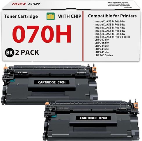خرطوشة حبر 070 متوافقة مع خرطوشة حبر Canon 070 خرطوشة حبر 070H CRG070 CRG070H لـ imageCLASS MF465dw MF462dw LBP246dw LBP247dw عبوة من قطعتين in Saudi Arabia