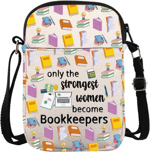 VAMSII Bookkeeper Crossbody Bag Bookkeeper Appreciation Gifts Accounting Student Gifts in Saudi Arabia