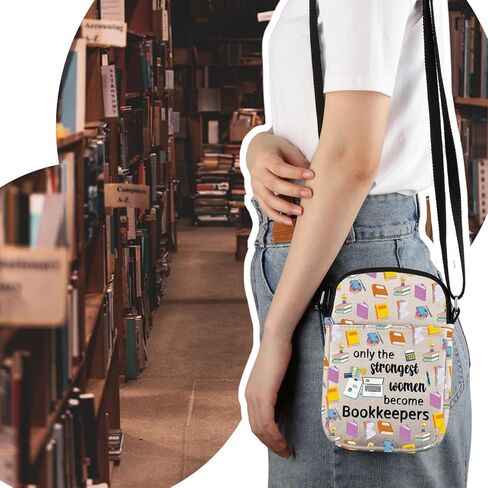 VAMSII Bookkeeper Crossbody Bag Bookkeeper Appreciation Gifts Accounting Student Gifts in Saudi Arabia