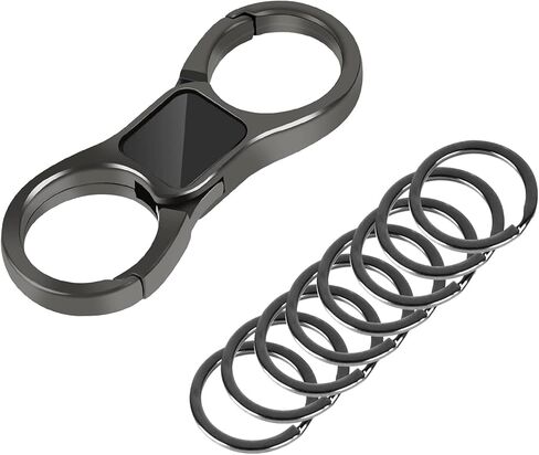 منظم المفاتيح، سلسلة مفاتيح مع 8 حلقات مفاتيح، حامل مفاتيح، حلقات سلاسل مفاتيح، سلسلة مفاتيح سريعة الفك، منظم سلاسل مفاتيح السيارة عالي التحمل in Kuwait