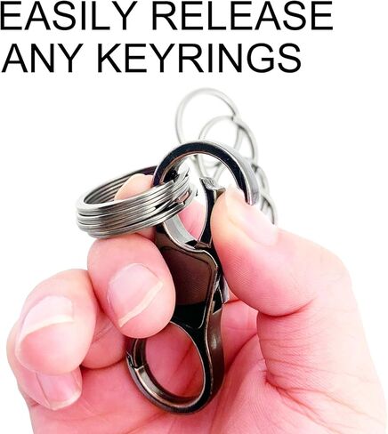 منظم المفاتيح، سلسلة مفاتيح مع 8 حلقات مفاتيح، حامل مفاتيح، حلقات سلاسل مفاتيح، سلسلة مفاتيح سريعة الفك، منظم سلاسل مفاتيح السيارة عالي التحمل in Kuwait