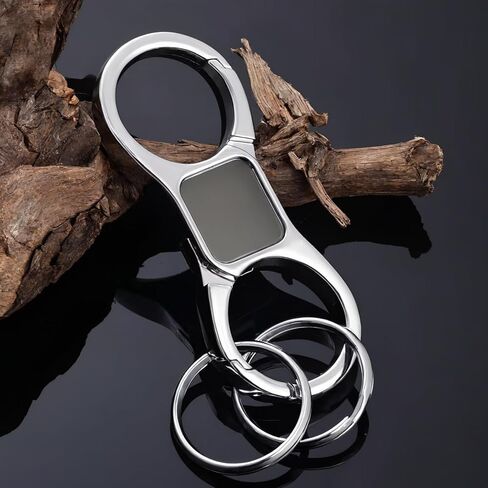 منظم المفاتيح، سلسلة مفاتيح مع 8 حلقات مفاتيح، حامل مفاتيح، حلقات سلاسل مفاتيح، سلسلة مفاتيح سريعة الفك، منظم سلاسل مفاتيح السيارة عالي التحمل in Kuwait