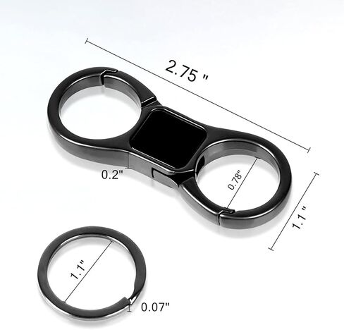 منظم المفاتيح، سلسلة مفاتيح مع 8 حلقات مفاتيح، حامل مفاتيح، حلقات سلاسل مفاتيح، سلسلة مفاتيح سريعة الفك، منظم سلاسل مفاتيح السيارة عالي التحمل in Kuwait