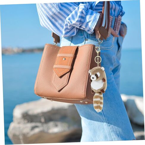 2PCS Raccoon Keychains, Cute Soft Racoon Key Chains, Funny Raccoon Keyrings, Small Hanging Animal Pendant Charms for Handbags, Backpack, Car Key in Kuwait