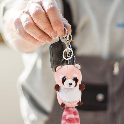 2PCS Raccoon Keychains, Cute Soft Racoon Key Chains, Funny Raccoon Keyrings, Small Hanging Animal Pendant Charms for Handbags, Backpack, Car Key in Kuwait