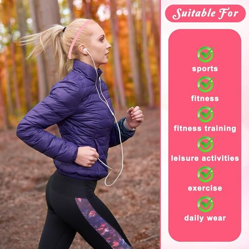 10 قطع من عصابات الرأس الرياضية النحيفة للنساء، عصابة رأس رياضية رفيعة غير قابلة للانزلاق، عصابات رأس مرنة للتمرين للجري واليوجا وركوب الدراجات والرياضة وصالة الألعاب الرياضية، 10 ألوان in Kuwait