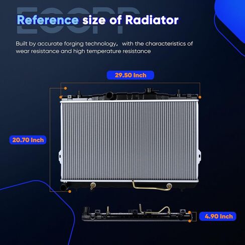 ECCPP 2387 Radiator for 2001-2006 for Hyundai for Elantra 2.0L 2003-2008 for Hyundai for Tiburon 2.0L 2003-2008 for Hyundai for Tiburon 2.7L in Saudi Arabia