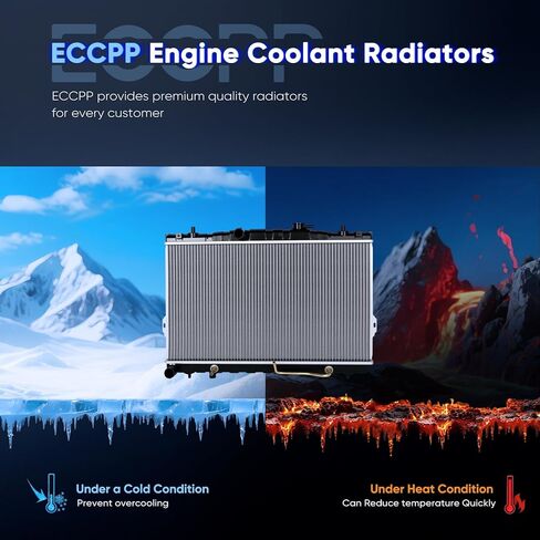 ECCPP 2387 Radiator for 2001-2006 for Hyundai for Elantra 2.0L 2003-2008 for Hyundai for Tiburon 2.0L 2003-2008 for Hyundai for Tiburon 2.7L in Saudi Arabia