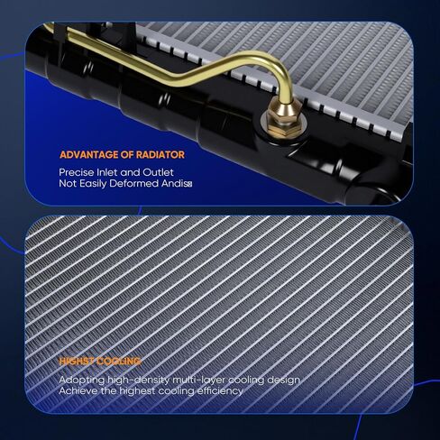 ECCPP 2387 Radiator for 2001-2006 for Hyundai for Elantra 2.0L 2003-2008 for Hyundai for Tiburon 2.0L 2003-2008 for Hyundai for Tiburon 2.7L in Saudi Arabia