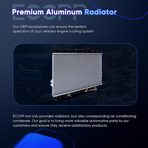 ECCPP 2387 Radiator for 2001-2006 for Hyundai for Elantra 2.0L 2003-2008 for Hyundai for Tiburon 2.0L 2003-2008 for Hyundai for Tiburon 2.7L in Saudi Arabia