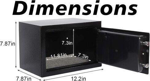 خزنة إلكترونية مع لوحة مفاتيح رقمية، قم ببرمجة دبوس مكون من 3 إلى 8 أرقام، وتتضمن مفتاحين للطوارئ ومسامير تثبيت، صندوق قفل يعمل بالبطارية - EX ELECTRONIX EXPRESS in Kuwait