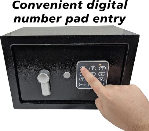 خزنة إلكترونية مع لوحة مفاتيح رقمية، قم ببرمجة دبوس مكون من 3 إلى 8 أرقام، وتتضمن مفتاحين للطوارئ ومسامير تثبيت، صندوق قفل يعمل بالبطارية - EX ELECTRONIX EXPRESS in Kuwait