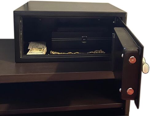 خزنة إلكترونية مع لوحة مفاتيح رقمية، قم ببرمجة دبوس مكون من 3 إلى 8 أرقام، وتتضمن مفتاحين للطوارئ ومسامير تثبيت، صندوق قفل يعمل بالبطارية - EX ELECTRONIX EXPRESS in Kuwait