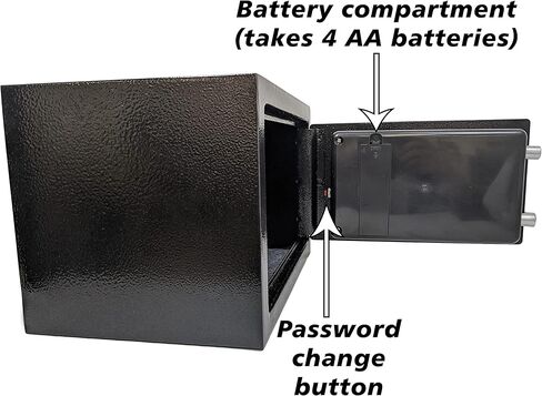 خزنة إلكترونية مع لوحة مفاتيح رقمية، قم ببرمجة دبوس مكون من 3 إلى 8 أرقام، وتتضمن مفتاحين للطوارئ ومسامير تثبيت، صندوق قفل يعمل بالبطارية - EX ELECTRONIX EXPRESS in Kuwait