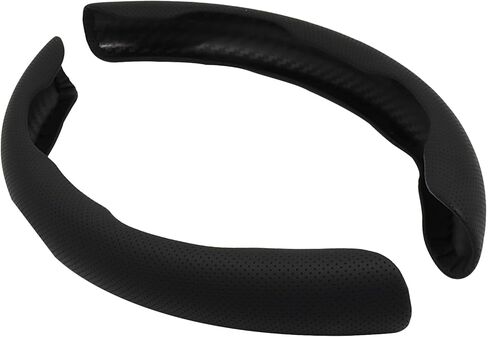 Hordion 2pcs Car Steering Wheel Cover, Segmented Steering Wheel Protector, Anti-Slip and Soft Breathable Car Interior Accessories for Most Vehicle SUV Truck, Red in Saudi Arabia