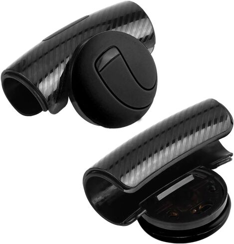 Haofy Steering Wheel Assist Knob Ergonomic Metal Alloy Spinner with Protective Rubber Pad, Bearing Mounted for Easy Parking Universal Fit for Cars Trucks RVs Driving Aid for Arthritis (Black) in Saudi Arabia