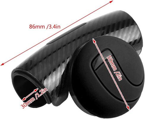 Haofy Steering Wheel Assist Knob Ergonomic Metal Alloy Spinner with Protective Rubber Pad, Bearing Mounted for Easy Parking Universal Fit for Cars Trucks RVs Driving Aid for Arthritis (Black) in Saudi Arabia