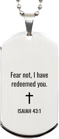 Isaiah 43 1 Dog Tag Necklaces - Isaiah 43:1 Necklace for Men in Saudi Arabia