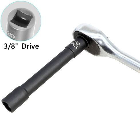 DPTOOL 5pcs 3/8'' Drive 12 Point Metric Extra Deep Impact Socket Set - 8mm, 10mm, 12mm, 13mm, 14mm - Compatible with Mercedes Benz BMW in Saudi Arabia
