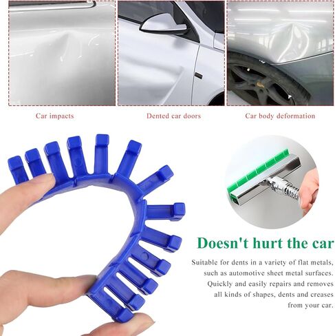 Paintless Dent Repair Tools, Car Dent Removal Kit Auto Body Dent Puller Glue Tabs, Green Blue Long Dent Remover Tool Pulling Tab, Automobile Pulling Bridge Body Repair Tool Kit in Kuwait