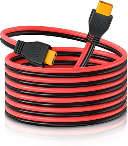 ELECTOP XT60 Extension Cable 10Ft, 10AWG XT60 Cable Wire XT60 Male to Female Adapter Connector Converter Plug for RC Battery Lipo Battery Pack Solar Generator Portable Power Station and Solar Panel in Saudi Arabia