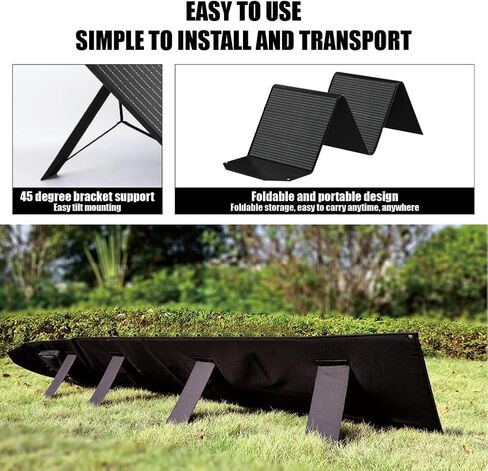 LVYUAN 400 واط لوحة شمسية محمولة قابلة للطي، 22.5% كفاءة عالية IP65 مقاومة للماء لمحطة الطاقة RV التخييم في الهواء الطلق مولد الطاقة الشمسية in Kuwait