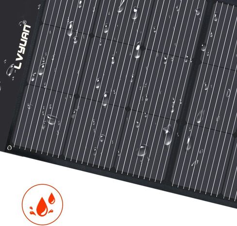 LVYUAN 400 واط لوحة شمسية محمولة قابلة للطي، 22.5% كفاءة عالية IP65 مقاومة للماء لمحطة الطاقة RV التخييم في الهواء الطلق مولد الطاقة الشمسية in Kuwait