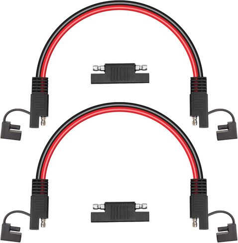 كابل تمديد SAE 10AWG 30FT قطع سريع للأسلاك النحاسية المعلبة مع سلك موصل SAE للوحات الشمسية، البطارية، الدراجات النارية، السيارات RV، جرارات السيارات 10 قياس in Kuwait