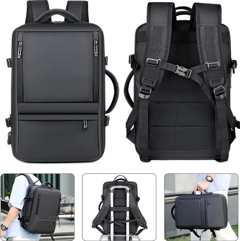 Travel Backpack, Extra Large Travel Backpack, Carry on Backpack, 40L Expandable Flight Approved Water Resistant Luggage 17 Inch Laptop Casual Daypack with USB Port, Travel Gifts for Men,A in Saudi Arabia