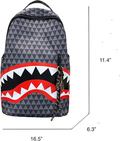Large Capacity Laptop Backpack Water Resistant Durable Daily Carry Backpack Graphic Urban Streetwear Bookbag for Commuting (Charcoal) in Saudi Arabia