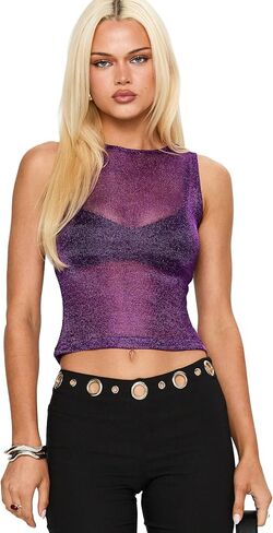 Princess Polly Womens Perfect Mirage Sheer Top in Kuwait