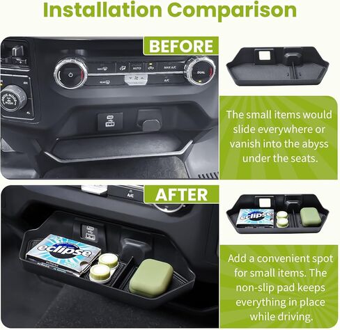Front Center Console Organizer Compatible with 2022-2026 Ford F150 Jump Seat Interior Accessories, Under AC Control Console Hanging Storage Mount Holder Insert Tray in Saudi Arabia
