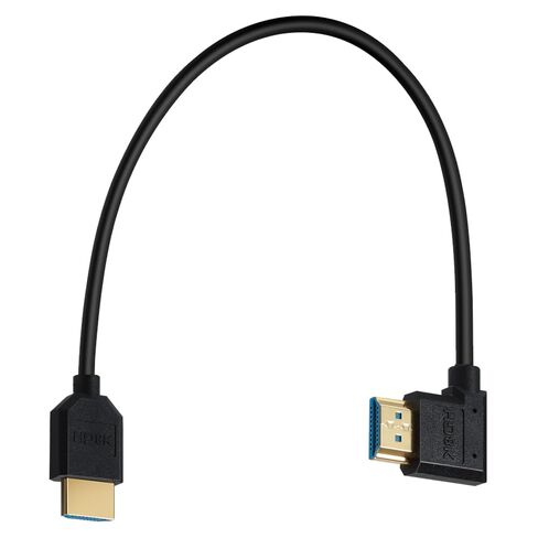 1ft HDMI 8K Ultra HD Cable, 3D 48Gpbs HDMI 2.1 Version Cable, Right Angle HDMI Male to Straight HDMI Male Extreme Slim Cable for Xbox PS4 PS5 TV Switch, Support 8K@60HZ 4K@120Hz in Kuwait