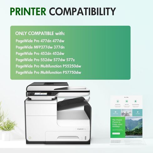 972A 972X Ink Cartridges Replacement for HP 972A for HP Pagewide Pro MFP 477dw 477dn 452dn 577dw 552dn 552dw P55250dw 477 452 552 577 Printer High Yield (4 Pack, Black, Cyan, Yellow, Magenta) in Kuwait