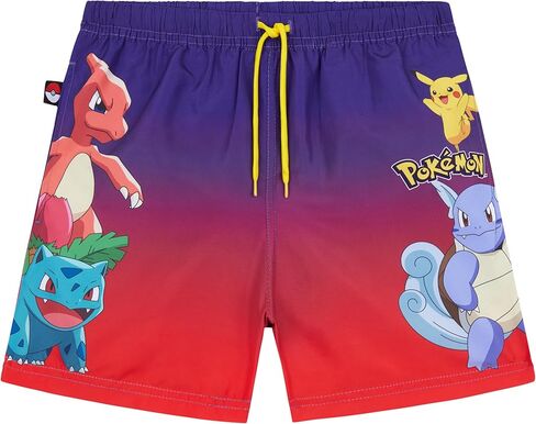 Minecraft | Pokemon | Fortnite Boys Swim Trunks, Shorts with Mesh, UPF 50 Swimsuit, Beach Pool Bathing Suit, 5–16Y in Saudi Arabia