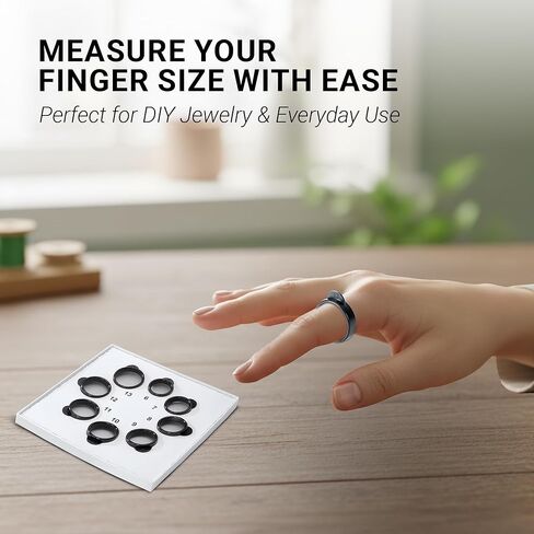 Smart Ring Sizer Kit for Accurate Finger Measurement – Reusable Ring Measuring Tool for Sizes US 6-13 – Lightweight ABS Plastic with Instruction Guide – Ideal for Wellness and Fitness Rings in Saudi Arabia
