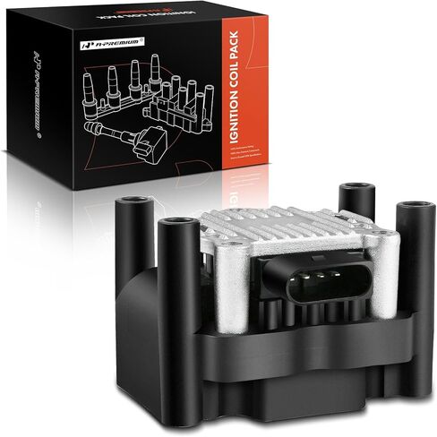 A-Premium Ignition Coil Compatible with Audi Seat & Volkswagen Vehicles - 1.2L 1.4L 1.6L 1.8L 2.0L - A3 1998-2003, Ibiza 2003-20017, Beetle 1998-2006, Golf 1999-2001, Jetta 1999-2015, Polo 2003-2018 in Saudi Arabia