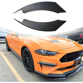 Front Bumper Vent Winglets Compatible with 2018-2022 Ford Mustang GT Ecoboost Accessories Modern Style Fog Light Lamp Splitters Canard Trim Cover 2 Pcs (Matte Black) in Kuwait