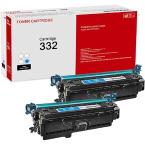 2 عبوة 332 6262B012 خرطوشة حبر سماوي: متوافقة مع CRG 332 6262B012 بديلة لطابعة Canon Color imageCLASS LBP7780Cdn in Kuwait