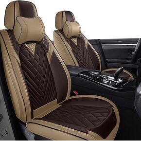 Seat Covers for Porsche Cayenne 2003-2025, Waterproof Nappa Leather Car Seat Covers Front Seats(Luxury, Black) in Kuwait