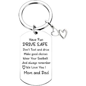 New Driver Gift Drive Safe Keychain for Teens Boys Girls From Mom Dad Sweet 16 Trendy Stuff in Kuwait