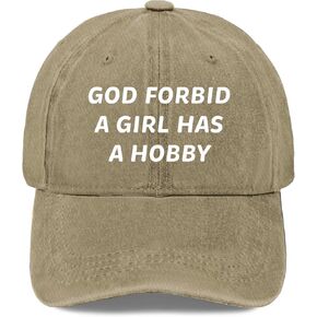 god Forbid a Girl has a Hobby Baseball Cap Mens Cap Hiking hat Gifts for Daughter Golf Hat in Kuwait