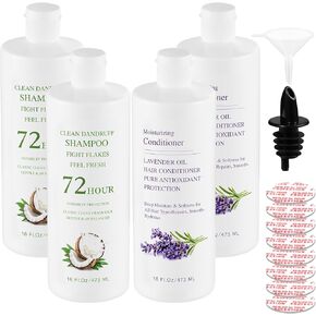 Cruise Empty Shampoo Bottles: 56oz in Total Leak-Proof - Fill The Bottles&Pack Them In Checked Luggage With Confidence- Reusable Funnels - for Cruise, Travel, Events in Saudi Arabia