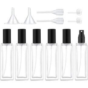 30 ml Glass Spray Bottle, 1 oz Perfume Bottles Empty, Glass Atomizer, Small Travel Atomizer Bottle Refillable (6 PCS, Gold) in Saudi Arabia