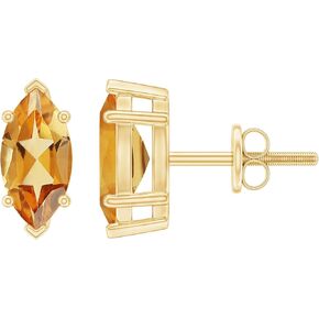 أقراط من السترين الطبيعي من الفضة، جودة AAA، أقراط حجر بخت شهر نوفمبر - هدية للنساء اللاتي لديهن كل شيء in Kuwait