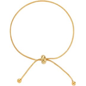 Gold Plated Bracelets for Women Waterproof Adjustable Stainless Steel Chain Anklet Bracelet Vintage Gold Silver Tennis Beaded Bracelet Anklets Simple Slider Bracelets Bolo Thin Chain Anklet Female Foot Summer Beach Fashion Jewelry in Kuwait