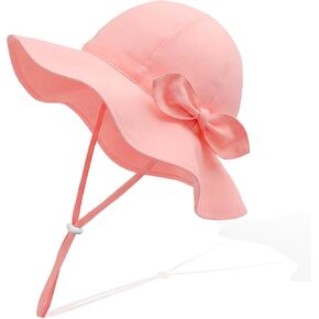 RIVBOS Toddler Sun Hat UPF 50+ Adjustable Outdoor Summer Beach Wide Brim Kids Baby Bucket Hat for Boys Girls 0-7 Years in Kuwait